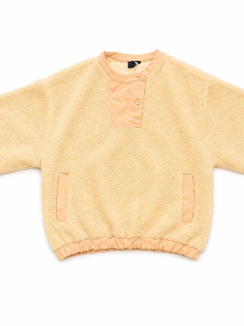 Lumière Cream Sherpa Teddy Fleece Batwing Pullover Women’s Large